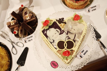 Kuchentafel mit Beschriftung